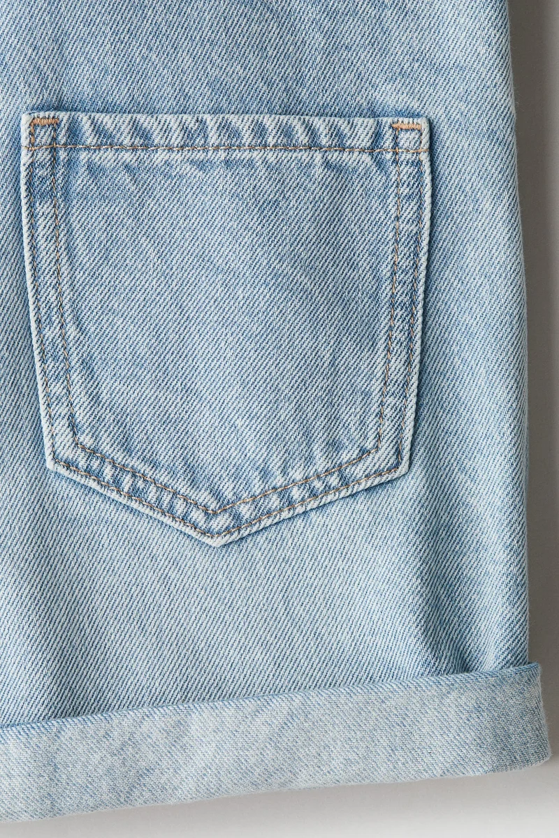 H&M Denim dungaree shorts