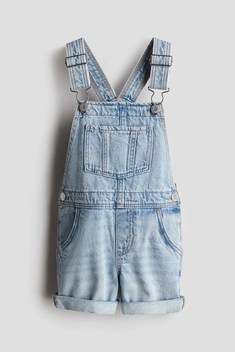 H&M Denim dungaree shorts