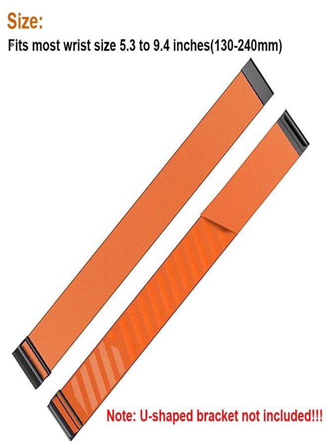 Sankel Nylon Band Compatible for WHOOP 5.0, One, Peak, and Life, Ultra-Soft,Adjustable Sport Comfort Stretchy Elastic Braided Replacement Wristbands Straps for Whoop 5.0 | NOT for Gen 4 (Orange) - Image 3