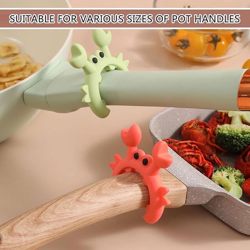 Green Silicone Holder Set For Spoons And Spatulas 5 Piece Kitchen Tool Rack - Image 3