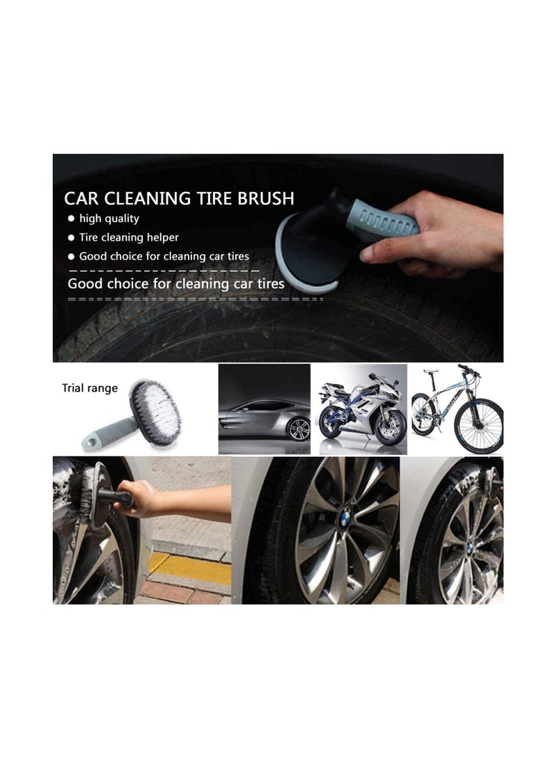 SYOSI Car Wheel Cleaning Brush Kit, Wheel Brush for Car Alloy Wheel and Tyre Brush Cleaning, Rim Cleaner for Your Car, Motorcycle or Bicycle Tire Brush Washing Tool - Image 2