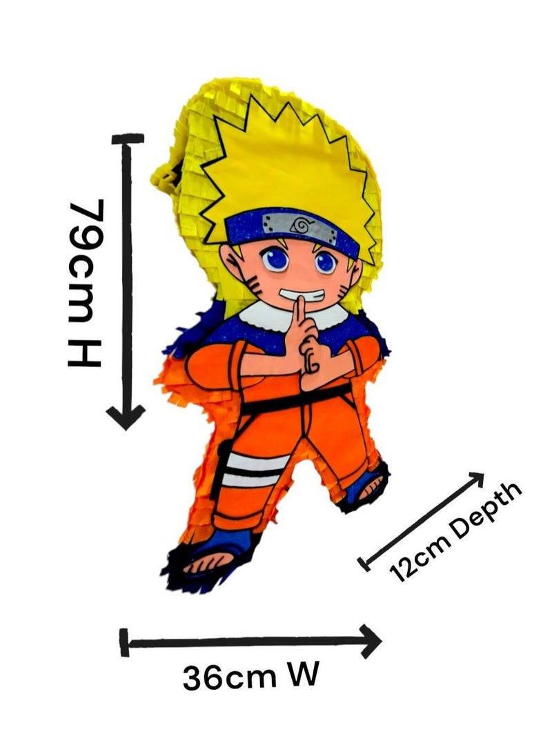 Tamona - Naruto Themed Pinata, Party Favors for Boys & Girls,  Party Supplies Decorations, Fillable Candy Favors, Indoor and Outdoor Celebrations Interactive Pinata, Dragon Ball Z Party Ninja Naruto Pinata - Image 1