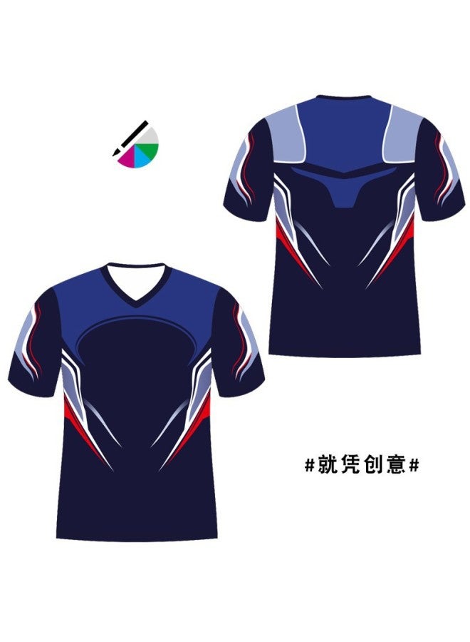 Style 4 Short Sleeve Football Jersey - Image 1
