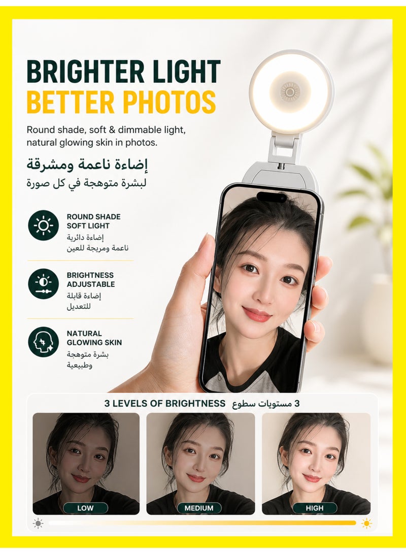موقف حياة السيدة قبضة مصراع بأسلوب كاميرا DSLR مغناطيسية لهاتف محمول من فان شوت، مناسبة لـ آيفون وأندرويد، مزودة بزر مصراع لاسلكي قابل للفصل - قبضة كاميرا مريحة تصميمها أنتوني ومزودة بضوء ملء - Image 3