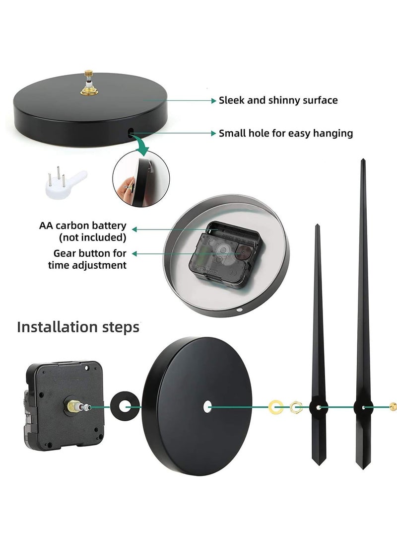 3D Wall Clock, Frameless Acrylic 3D Numbers and Letters Stickers, Silent Design Wall Clock – Gold Silver and Black - Image 4