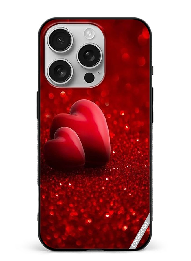 COVERSCART Protective Case Cover For Apple iPhone 16 Pro Max Two Red Heart Design Red