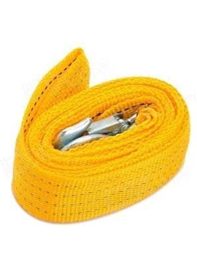 Car Towing Rope - Heavy Duty Emergency Tow Strap with Strong Hooks, 3-Ton Capacity, 4 Meters Long