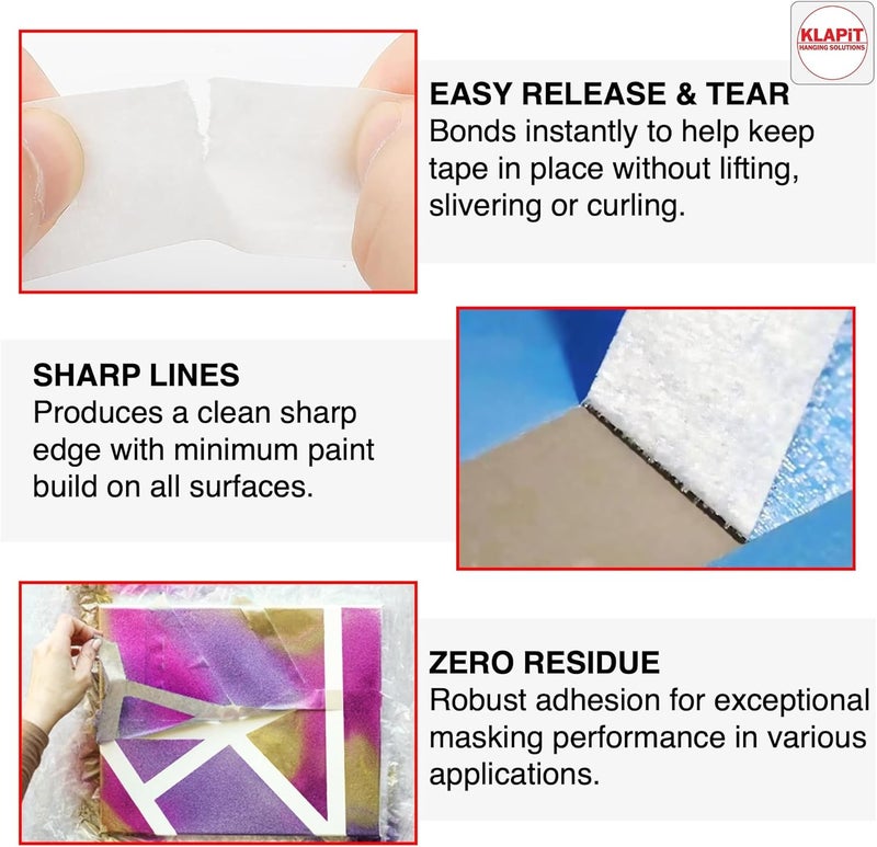 KLAPiT GRIPX Multi-Surface Masking Tape - 3 Pack - Image 4