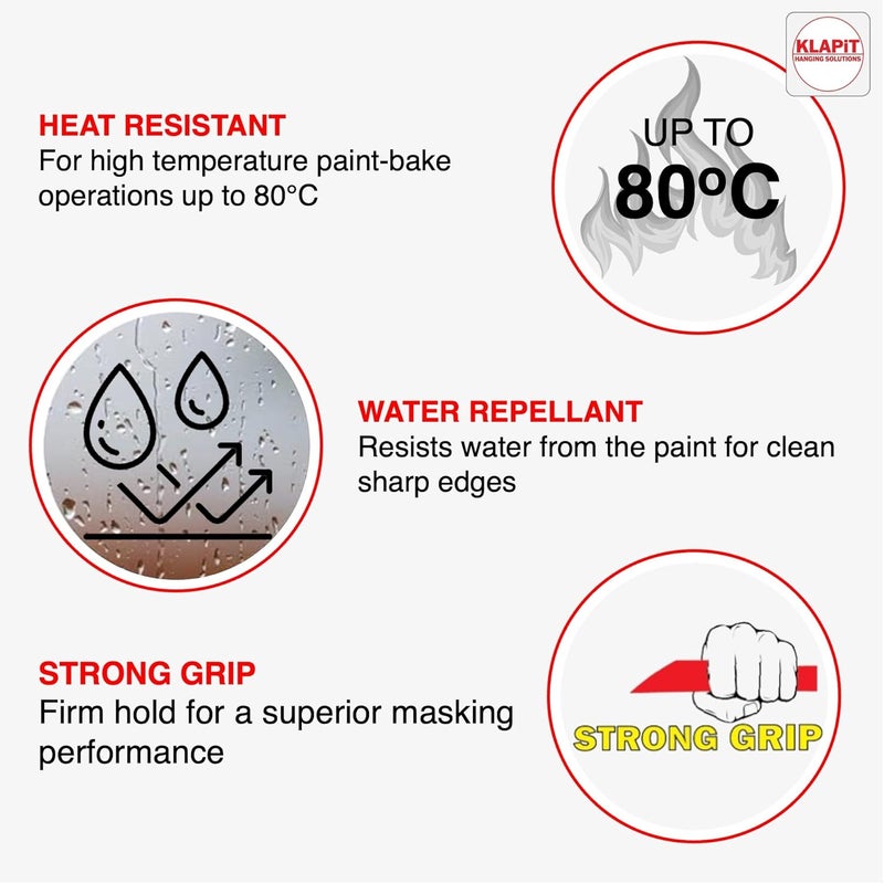 KLAPiT GRIPX Multi-Surface Masking Tape - 3 Pack - Image 3