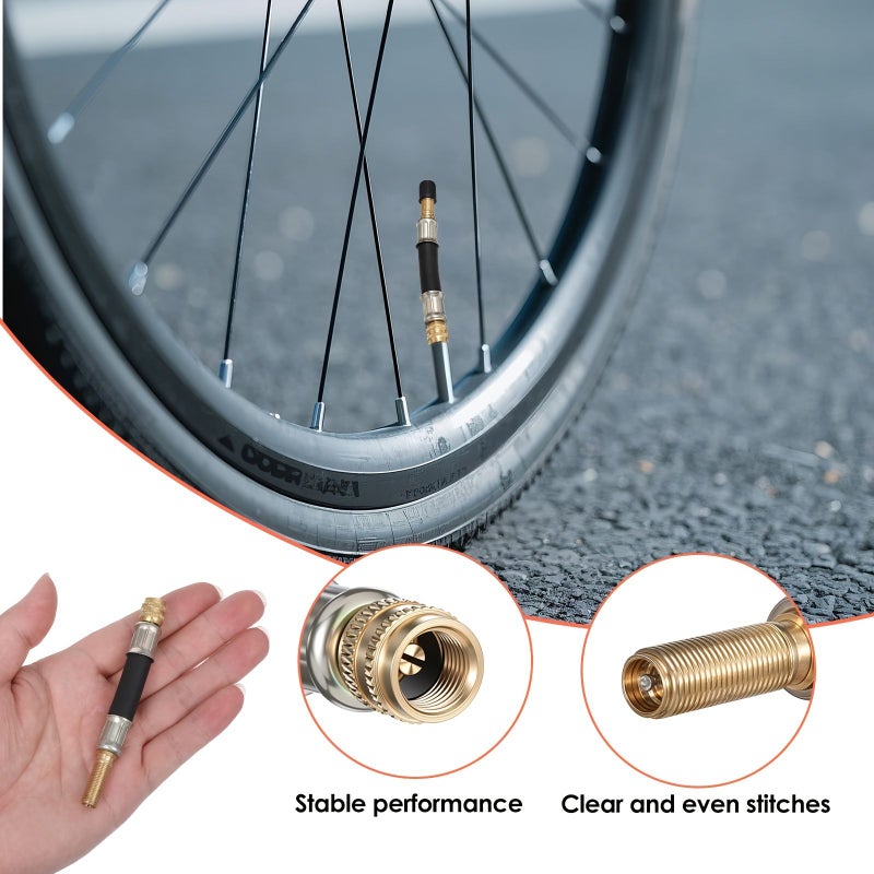Pack Of 2 Flexible Tyre Valve Extension Universal Car Motorcycle Truck Bicycle Angle Adapter For Standard Valves With Cap 100mm - Image 3