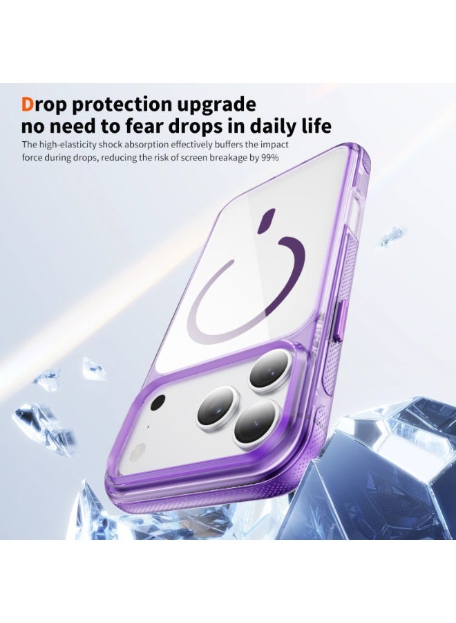 Malaksky For iPhone 17 Pro Max Case, Heavy Duty Shockproof Protection Phone Cases, Anti-Drop, Dual Layer Transparent Protective Cover Compatible with iPhone 17 Pro Max, 6.9 inch, Crystal Purple - Image 4