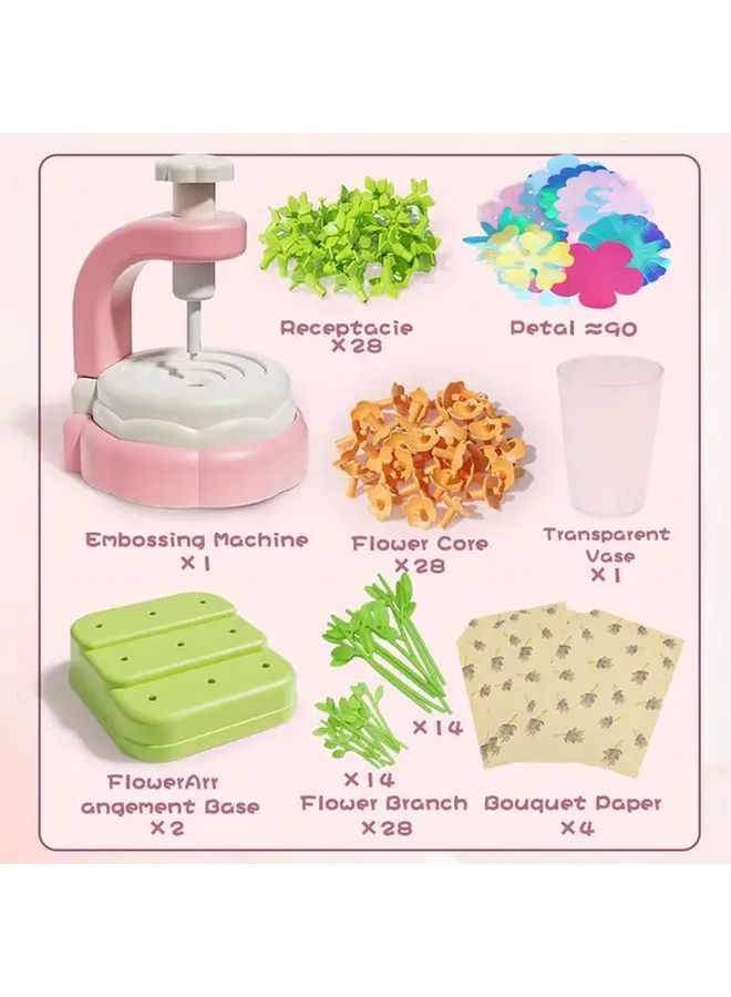 DIY Embossing Craft Kit 1 Set For Kids With Natural Art Tools Flowers And Leaves - Image 5