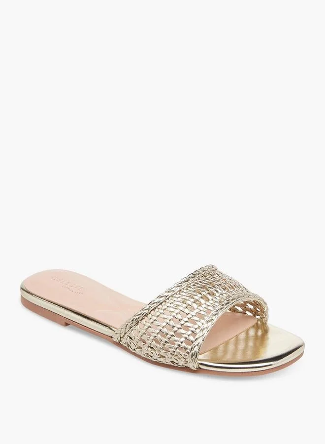 Celeste Women Weave Textured Flat Sandals