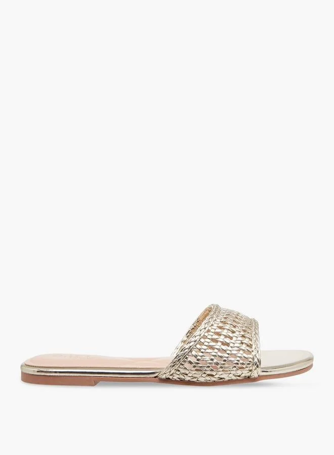 Celeste Women Weave Textured Flat Sandals