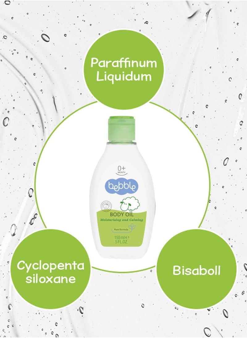 bebble Bebble Baby Oil Body Moisturizes Warms Calming Skin Pure Formula New Born 150ml  - Image 2