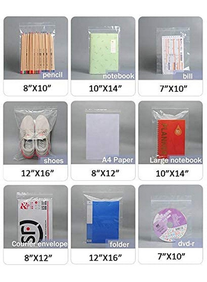 TRUE SHOP Multi Purpose Re-Usable Transparent Zip Lock Storage Bags Sizes (MEDIUM) (5x7-50pc, 6x8-25pc, 8x10-25pc) - Image 5