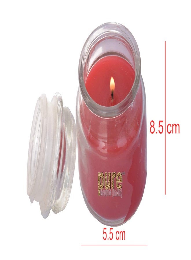 Pure Source India Wax Jar Candle, Pack of 3, Lavender;Lemon Grass;Rose, Multi Color, 6 x 8.9 cm - Image 4