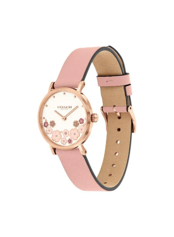 COACH  2-Hand Perry Collection Quartz Movement Watch For Women With Pink Leather Strap - 14503769 for Women | Best Price UAE