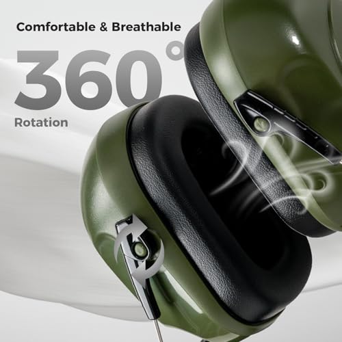 ProCase Noise Reduction Ear Muffs, Sound Proof Ear Protection, NRR 28dB Noise Cancelling Headphones for Adults Kids Autism, Hearing Protection for Shooting Gun Range Mowing -Armygreen - Image 4