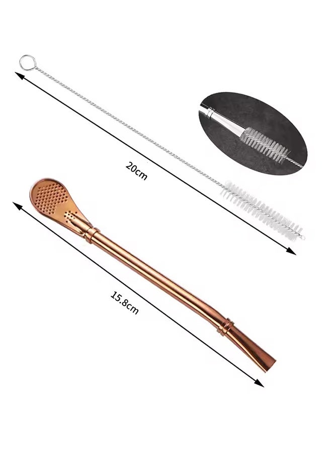 Stainless Steel 304 Drinking Spoon Straw - Silver Bombillas Yerba Mate -Filter Loose Leaf Tea Infuser Barware Strainer Stirring Spoon Head  - Image 4