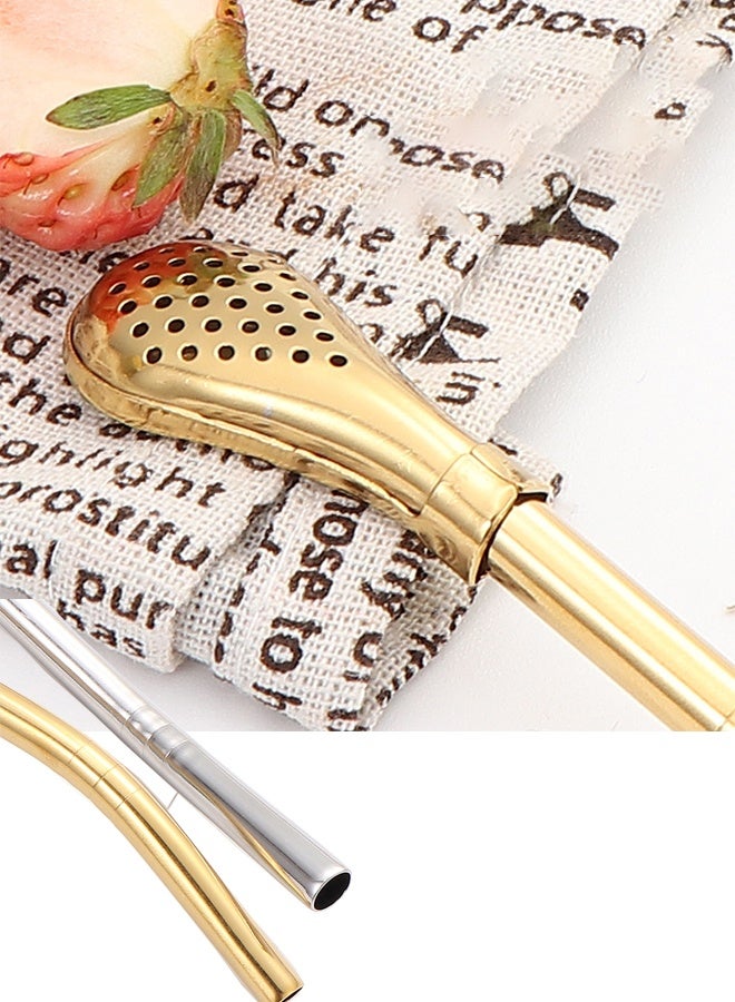 Stainless Steel 304 Drinking Spoon Straw - Silver Bombillas Yerba Mate -Filter Loose Leaf Tea Infuser Barware Strainer Stirring Spoon Head  - Image 5