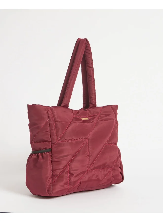 Chumbak Chumbak Quilted Puffer Tote - Maroon | Tote Bags for Women Quilted Tote Handle Large Capacity | Hobo Quilted Padding Tote Bag