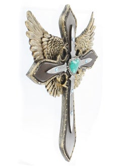 LL Home LL Home 12498 Blue Heart Layered Cross Wings  - Image 2