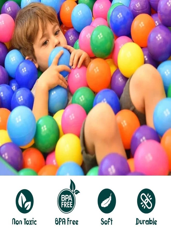 Maanit Pool Ball 6 Cm Colorful Small Plastic Balls Safe Soft Ball for Baby Playing Items Indoor Easy to Grasp | Bpa-Free, Non-Toxic Ball - Multicolor (100 pcs) - Image 4