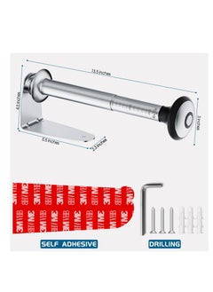 Generic Under Cabinet Paper Towel Holder, One Hand Operable Paper Towel Holder Wall Mount, Self-Adhesive Paper Towel Holder or Drilled, for Kitchen, Bathroom (Stainless)  - Image 5