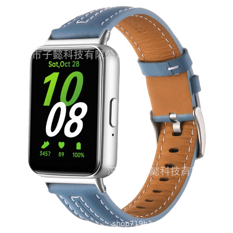 سوار ساعة ذكية سوار جلدي كلاسيكي متوافق باللون بني قابل للتعديل مع Samsung Galaxy Watch بملاءمة قابلة للتعديل وحزام بديل - Image 5