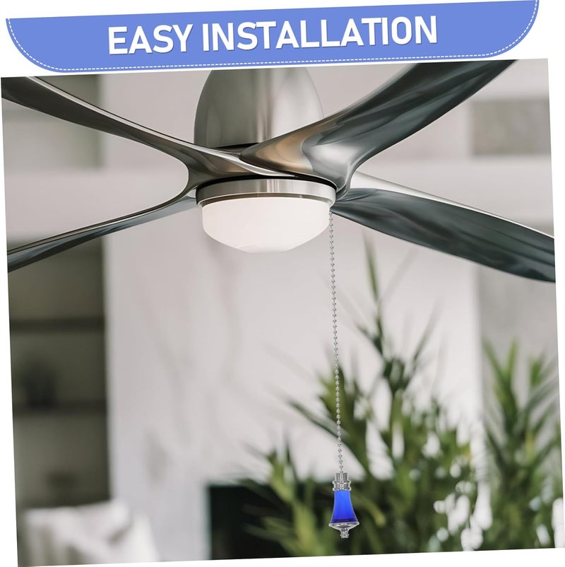 Dazzling Crystal Pull Chain Extension for Ceiling Fans and Lights Vintage Pendant Easy Installation Decorative Fan Chain for Home - Image 3