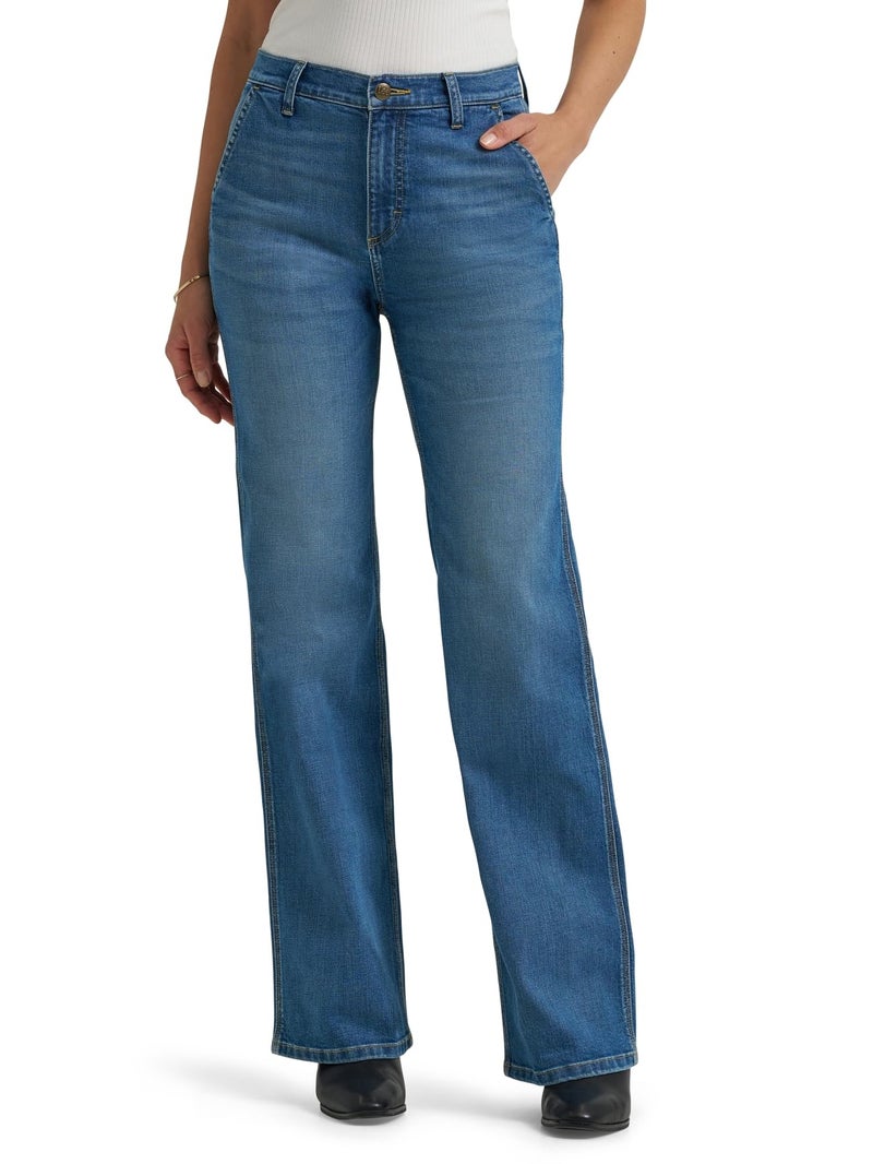 Lee Women's Legendary A-Line Jean, Winter Dew, 12 - Image 1