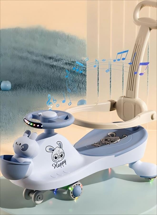 Ride On Toys Children's Swing Car With Music And Lighting Children's Toys Raise The Backrest Height Push Handle With Guardrail Anti Rollover Suitable For Children Aged 1-6 Boys And Girls  - Image 1