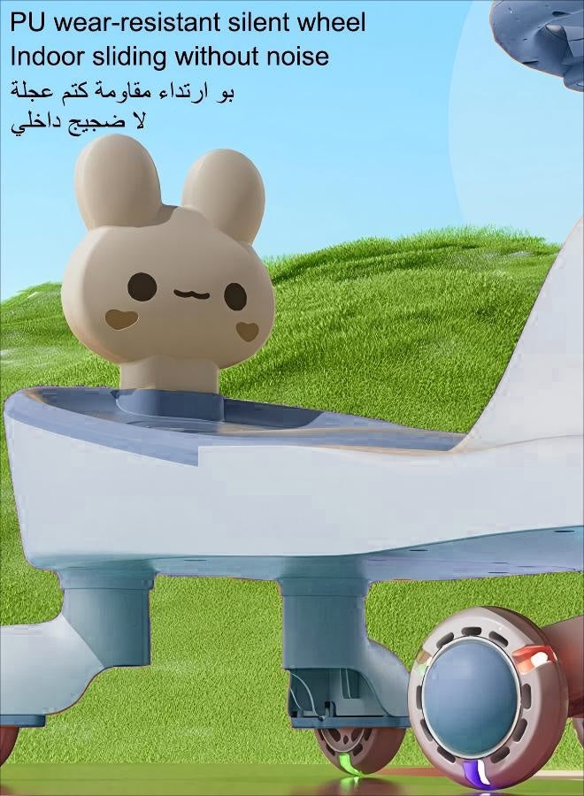 Twist Car,Ride On Toys Children's Swing Car With Music And Lighting Children's Toys Raise The Backrest Height Push Handle With Guardrail Anti Rollover Suitable For Children Aged 1-6 Boys And Girls - Image 5