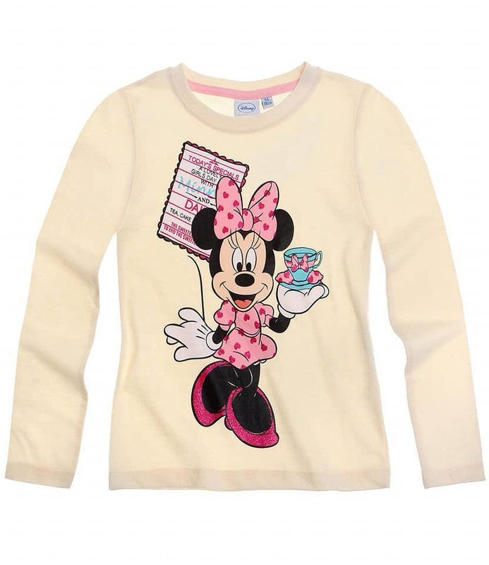 Disney minnie mouse girls long sleeve T-shirt 100% Cotton by Kids TV - Image 1