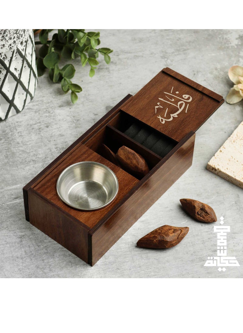Story Of Candle - An Incense Burner Made of Luxurious Wood, Elegant and Distinctive, and Comes in the Arabic Name - Image 1