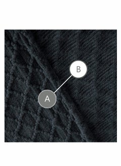SYOSI Acrylic Knitted Throw Blanket Lightweight and Soft Cozy Decorative Woven Blanket with Tassels for Travel Couch Bed Sofa Available All Year Round 51 x 67 Inch Dark Grey  - Image 3