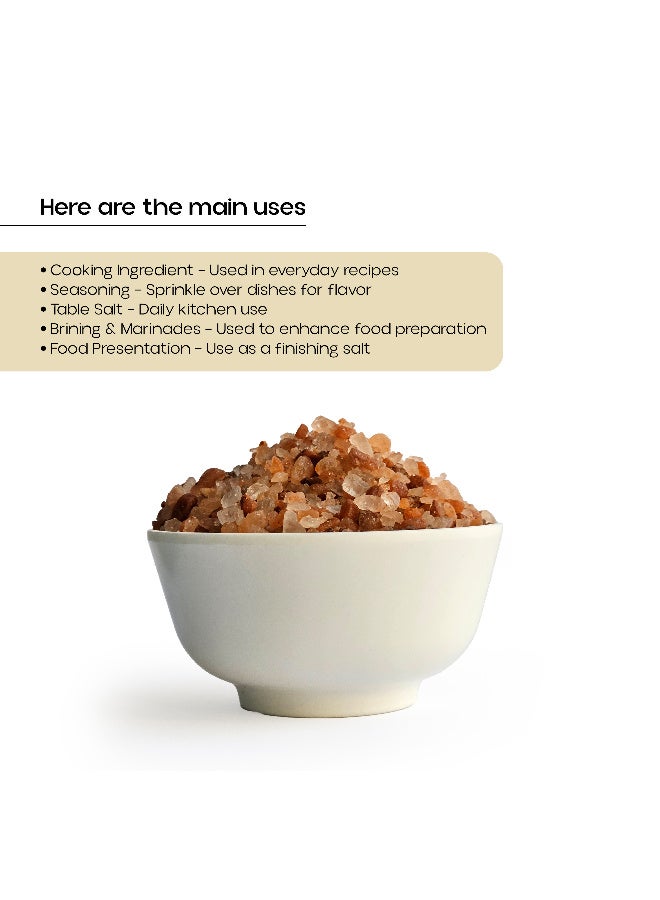 OGOC Himalayan Pink Salt Rock Salt Sendha Namak Natural Mineral Salt Gourmet Seasoning Crystals for Cooking Grilling Seasoning Kitchen Use - Image 3