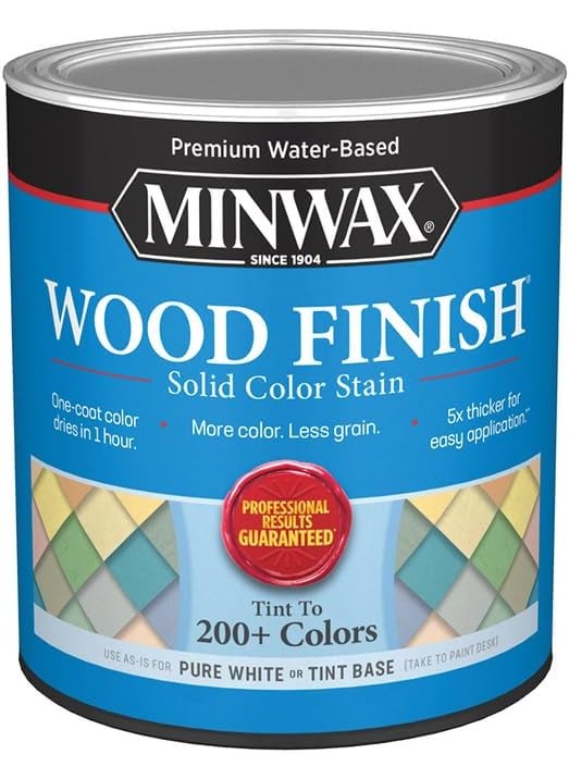 Minwax qt Minwax 10811 White Tint Base Wood Finish WaterBased Solid Color Stain 