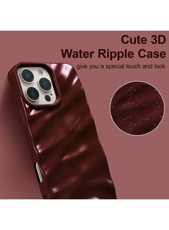 ShebSheb Compatible with iPhone 14 Pro Max Case Soft TPU Bumper Cute Wave Water Ripple Pattern Case, for Girls Women, Slim, Satin Glossy, Shockproof, Protective Phone Cover - Image 3