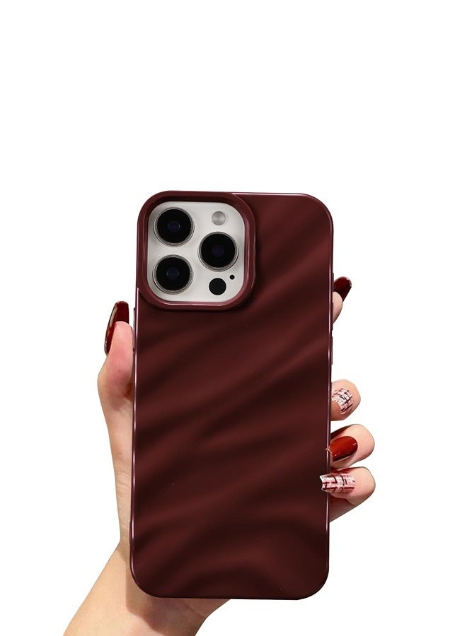 ShebSheb Compatible with iPhone 14 Pro Max Case Soft TPU Bumper Cute Wave Water Ripple Pattern Case, for Girls Women, Slim, Satin Glossy, Shockproof, Protective Phone Cover - Image 2