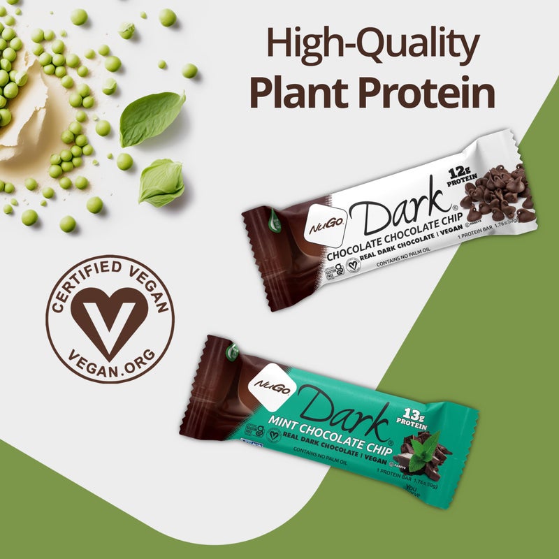 NuGo Dark Variety - Pretzel with Sea Salt 12 Bars & Dark Coconut 12 Bars, Vegan, 200 Calorie, Gluten Free, 24 Count - Image 3