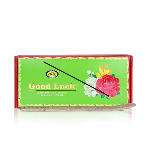 Cycle Pure Good Luck Agarbatti Collection with Wooden Ash Catcher | Rose, Mogra & Champa Incense Sticks | Floral Natural Incense for Puja, Meditation, Freshness and Happy Vibes | 300 GM - Image 3
