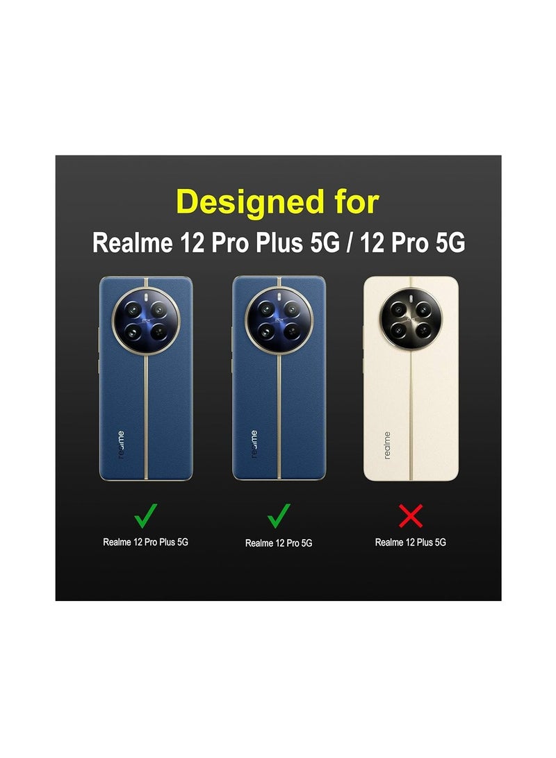 دبليو تيك حافظة لهاتف Realme 12 Pro / 12 Pro+ / 12 Pro Plus 5G 2024 باللون الأزرق الداكن من مادة TPU الفاخرة ذات الشفاه المرتفعة - Image 5