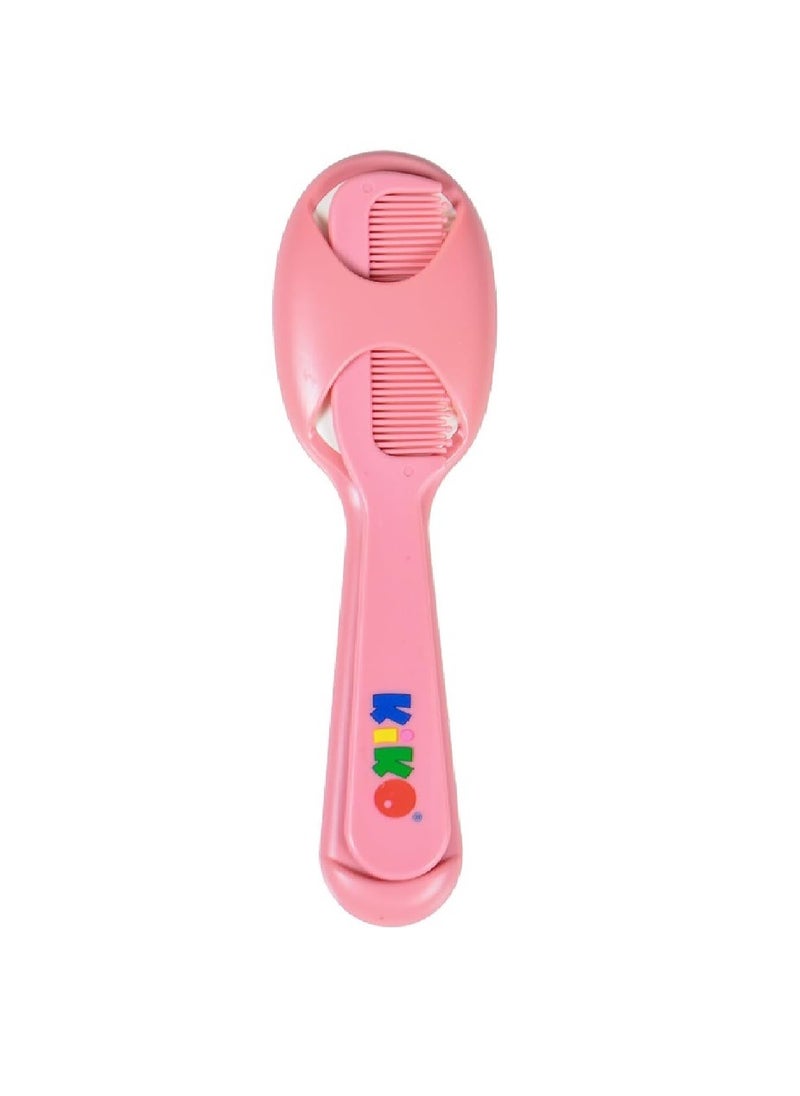 Kiko Kiko comb and hairbrush set for children, pink, pink 