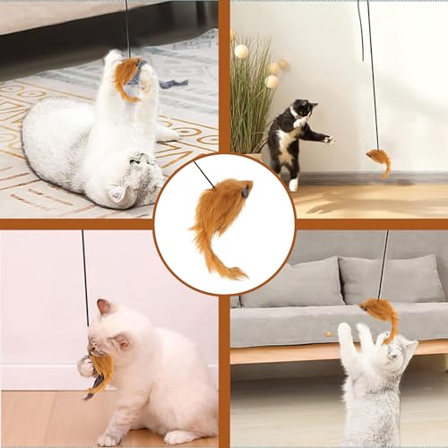 SPOT A-Door-Able Bouncing Mouse Cat Toy - Hanging Rattle & Catnip Interactive Toy, Entertain Cats for Hours, Indulge Natural Hunting Instincts, Provide Mental Stimulation, Suspend From Any Door Frame - Image 5
