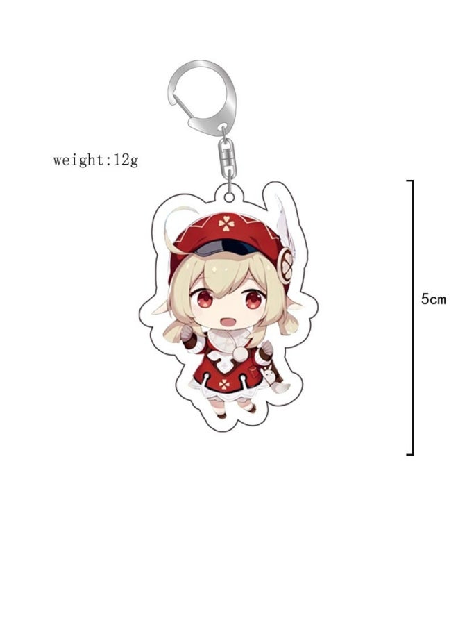 Anime Keychain Genshin Impact Chain for Women Accessories Cute Bag Pendant Key Ring Jewelry
