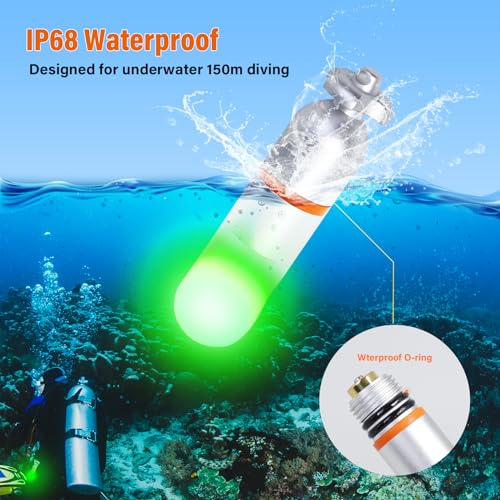 ORCATORCH SD01PRO Upgraded Bright Dive Signal Light, Submersible Beacon Mini Tank Marker Light with Constant and Flashing Modes, for Scuba Diving and Night Time Visibility (Green) - Image 4