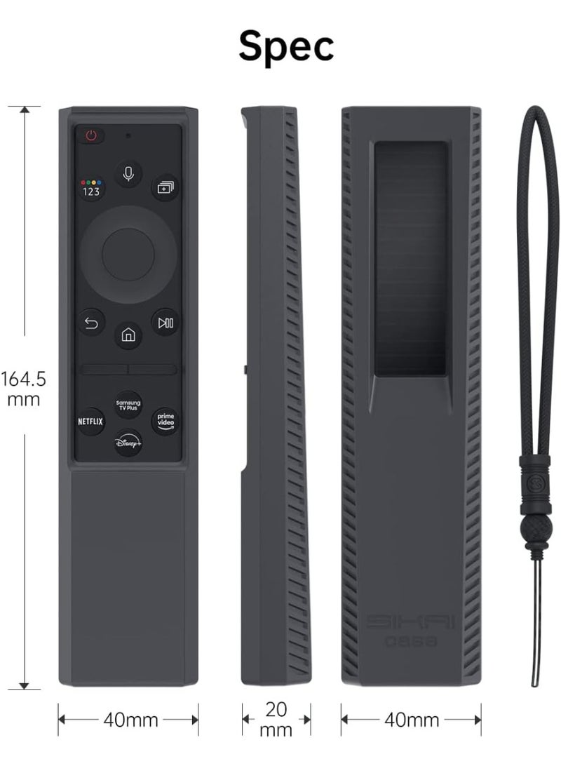 SIKAI CASE Protective Compatible with Samsung Remote Control SolarCell BN59-01386B BN59-01385A BN59-01385B BN59-01391A, Remote Control for Samsung Neo QLED OLED TV 2022 TM2280E TM2281E (Black) - Image 3