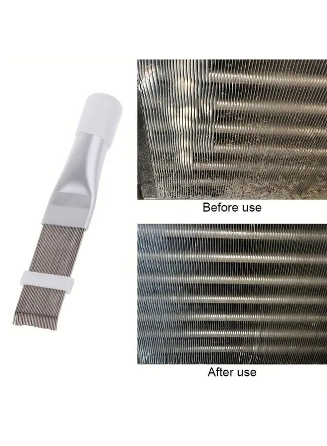 Stainless Steel Air Conditioner Fin Comb Durable Silvery Cleaning Tool - Image 1